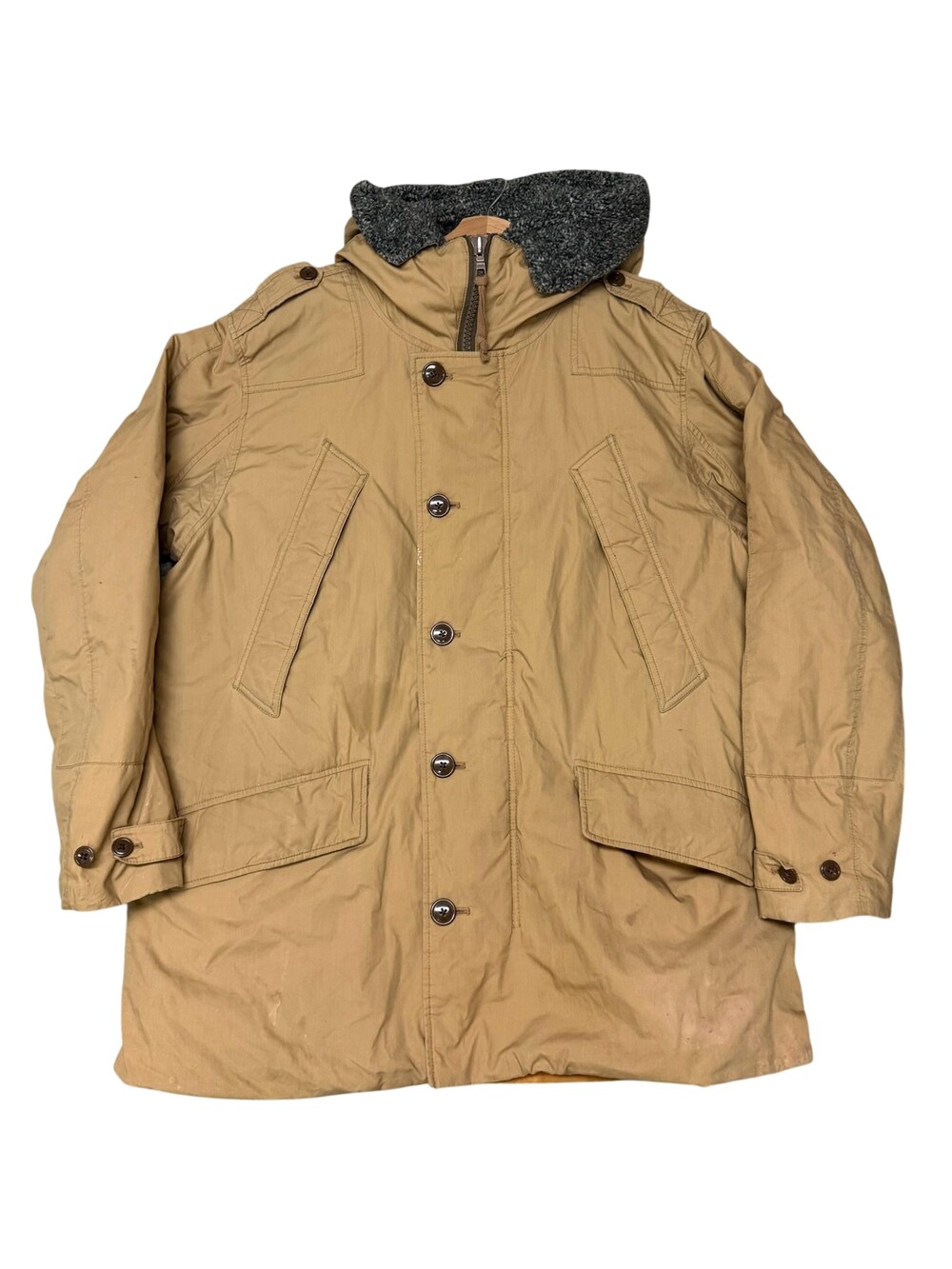 J. Crew Wallace & Barnes Coat Mens Large Hooded Parka Insulated Lined Winter